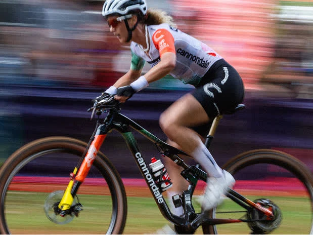Cannondale Cross-Country-Mountainbike im Renneinsatz