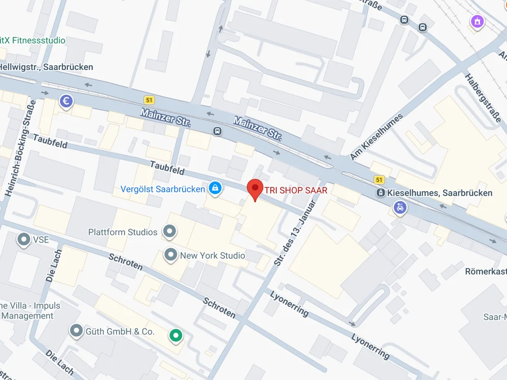 Lageplan: TRI SHOP SAAR, Taubfeld 18, 66121 Saarbrücken